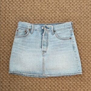 Levi's Sky Blue Mini Denim Skirt